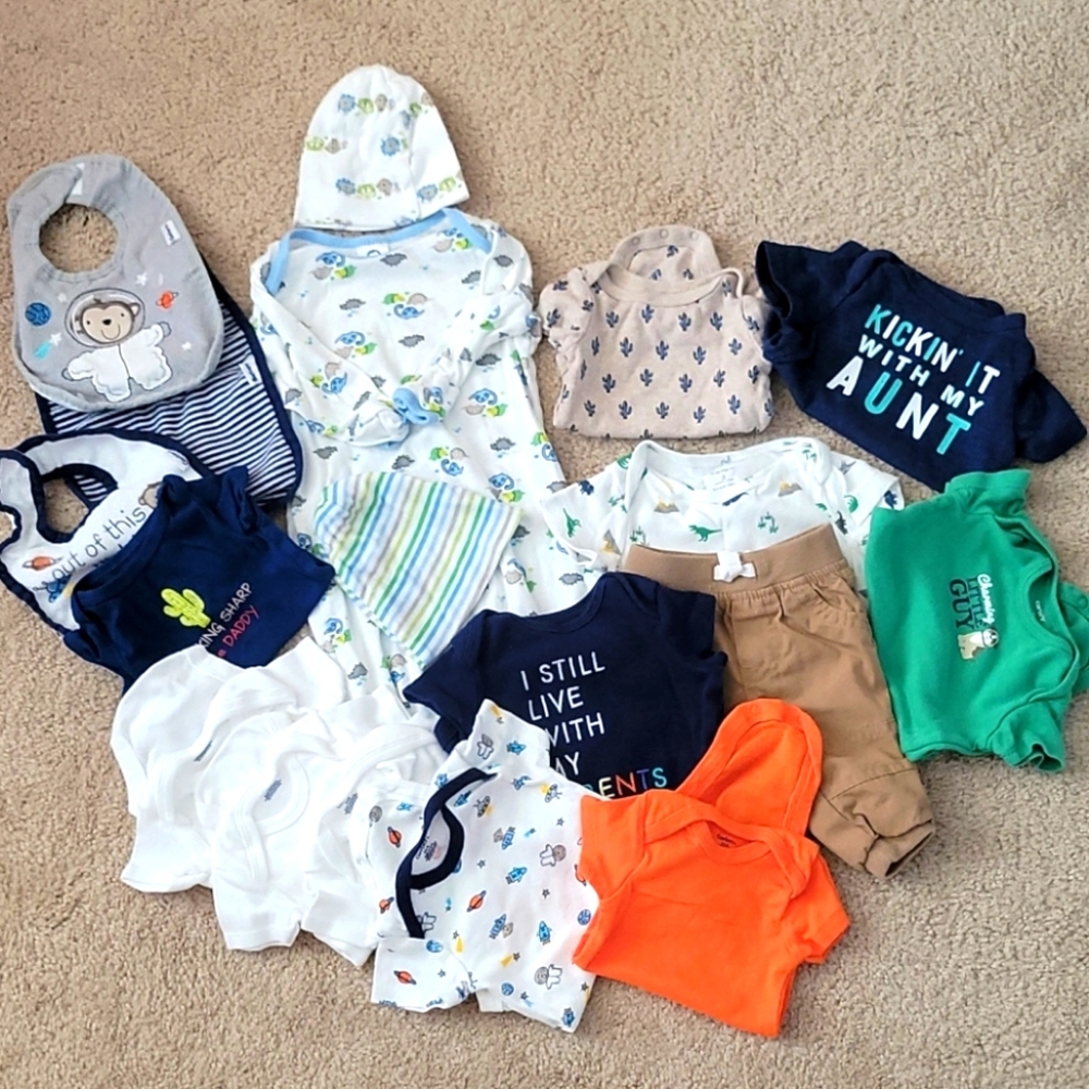 Babies boy's clothes Gerber and carter's brand.